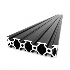 Aliuminio profilis V-SLOT 2080 - 1500mm ilgis, juodas