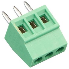 Solder contact block, 2 poles, pitch 3.5 mm, height 8.4 mm, green color