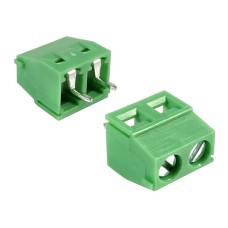2 poles pitch 5.00mm height 10.2mm green colour