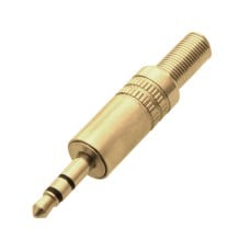 3.5mm kištukas stereo - Auksinis