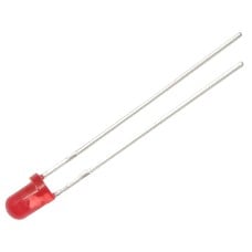 3mm LED raudonas matinis - 100vnt
