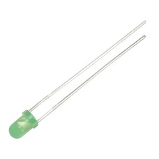 3mm LED green matte