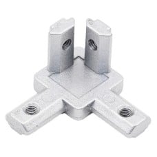 Inside Hidden Three Way Corner Bracket for 2020 Aluminum Profile - Natural