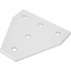 5 Hole T-shape Joint Board Plate for Aluminum Profiles - silver