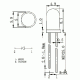 LED 5mm raudonas difuzinis 20mA - 10 vnt