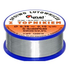 Solder with flux CYNEL LC60-FSW26 0.38mm 100g