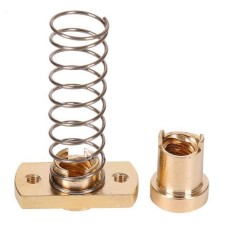 T8 Brass Nut with anti-backlash spring (2mm lead)