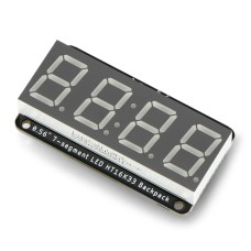 Display 4-digits, 7-segment, 0.56'', Backpack - I2C - blue - STEMMA QT/Qwiic - Adafruit 5601