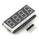 Ekranas 4 skaitmenų, 7 segmentų, 0.56'', Backpack - I2C - mėlynas - STEMMA QT/Qwiic - Adafruit 5601
