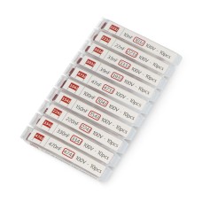 100V Polyester Film Capacitor Set - justPi - 100 pcs + Organizer