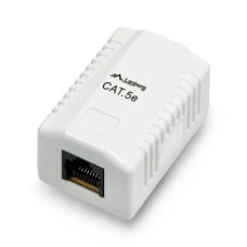 1x RJ45 Lanberg surface socket - white 