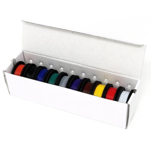 22AWG wire set - various colors - 7.6m x 10pcs 22AWG wire set - various colors - 7.6m x 10pcs