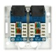 Surface socket 2x RJ45 Lanberg - white - category 6 