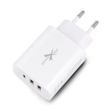2x USB A USB C maitinimo šaltinis – 5V-20V/1.5A-3A – baltas – eXtreme TC48CUU
