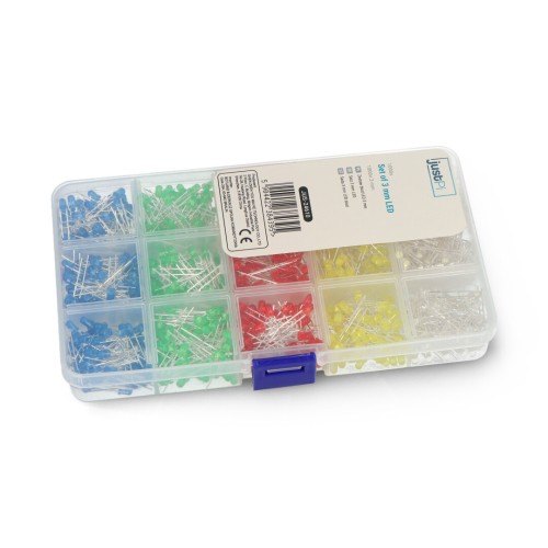 3 mm LED diodų rinkinys – justPi – 1000 vnt, + organizatorius 3 mm LED diodų rinkinys – justPi – 1000 vnt, + organizatorius