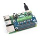 4-Channel Current, Voltage and Power Monitoring HAT for Raspberry Pi - I2C/SMBus - Waveshare 17539
