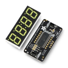 0.56” 4 skaitmenų 7 segmentų ekrano Backpack modulis - baltas I2C - STEMMA QT/Qwiic - Adafruit 1002