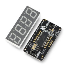 0.56" 4 skaitmenų 7 segmentų ekrano Backpack modulis - Mėlynas I2C - STEMMA QT/Qwiic - Adafruit 881