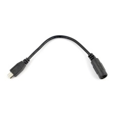 Adapter 5.5 / 2.1mm socket - microUSB plug with 15cm cable