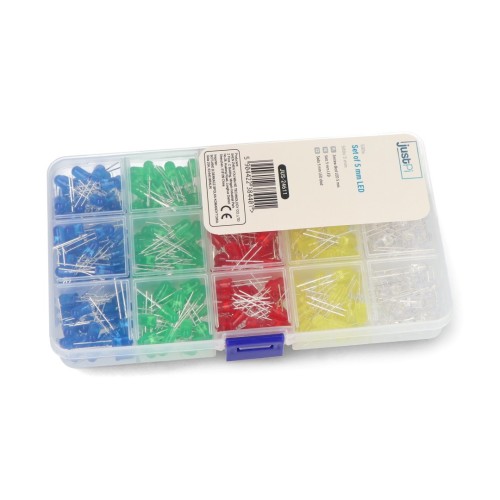 5 mm LED diodų rinkinys - justPi - 500 vnt, + organizatorius 5 mm LED diodų rinkinys - justPi - 500 vnt, + organizatorius