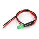 5mm 12V LED with a resistor and a cable - green