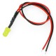5mm 12V LED with a resistor and a wire - yellow