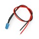 5mm 12V LED su rezistoriumi ir laidu - mėlyna
