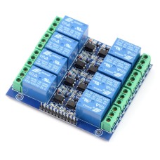 8-channel relay module with optoisolation - 10A / 250VAC contacts - 5V 