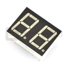 8-segment display x2 - 14mm blue