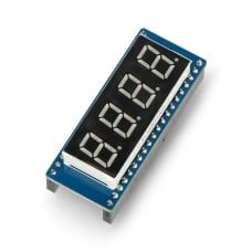 4x 8-segment display module, red, SPI, for Raspberry Pi Pico, Waveshare 19806