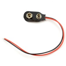 9V battery clip (6F22) with wire - 15cm