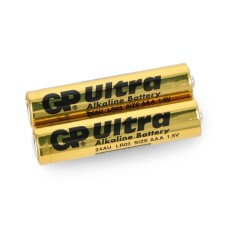 AAA baterija (R3 LR03) alkaline GP Ultra Alkaline - 2 vnt, 