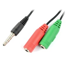 Adapter 3.5mm plug with two 3.5mm sockets 20cm