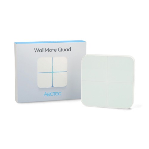 Aeotec WallMote Quad - scene and action activation remote control - 4 buttons - Z-Wave - white Aeotec WallMote Quad - scene and action activation remote control - 4 buttons - Z-Wave - white