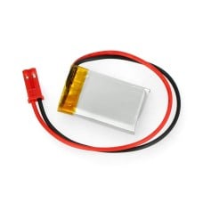 Akyga 190mAh 1S 3.7V Li-Pol akumuliatorius - JST-BEC jungtis + lizdas - 30x20x4mm 