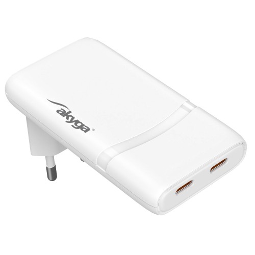 Akyga AK-CH-32 2x USB C 5-20V/2.25-3A maitinimo adapteris Akyga AK-CH-32 2x USB C 5-20V/2.25-3A maitinimo adapteris