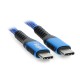 Cable Akyga USB type C - USB type C - blue - 0.5m - AK-USB-36