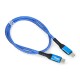 Cable Akyga USB type C - USB type C - blue - 0.5m - AK-USB-36