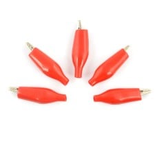 Crocodile connector 27mm red - 5 pcs