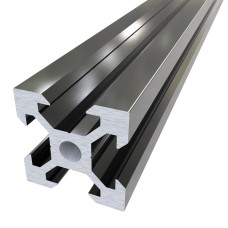 Aliuminio profilis V-Slot 2020 anoduotas juodas 250mm