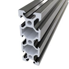 Aliuminio profilis V-Slot 2060 anoduotas juodas 250mm 
