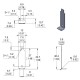 Bracket Pair for Sharp GP2Y0A02, GP2Y0A21, and GP2Y0A41 Distance Sensors, Perpendicular, Pololu 2677