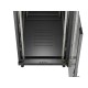 Floor-standing installation rack cabinet - 19'' 22U 600x1000mm - black - glass door - Lanberg FF01-6022-23B