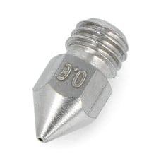 Antgalis 0.6mm MK8 - plastikas 1.75mm - nerūdijantis plienas
