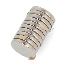 Apvalus neodimio magnetas su lipniu sluoksniu 10x1mm - 10 vnt.