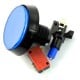 Arcade Push Button 6cm black housing - blue with backlight 