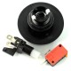 Arcade Push Button 60mm black housing - white with backlight 