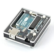 Case for Arduino Uno - black and transparent slim 