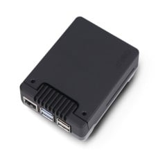 Argon NEO 5 M.2 NVMe PCIe dėklas, skirtas Raspberry Pi 5 - su ventiliatoriumi ir radiatoriumi - aliuminis - juodas