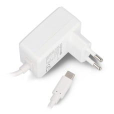 Argon40 27W USB C maitinimo šaltinis – 5.1V/5A, skirtas Raspberry Pi 5 – baltas